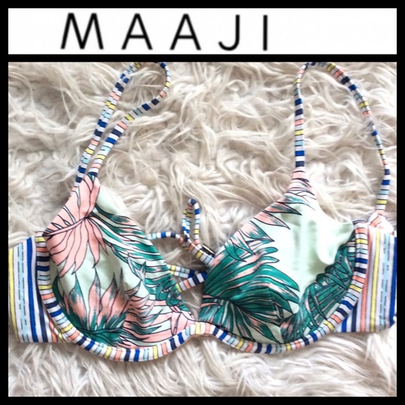 NWOT Maaji Reversible Underwire Bikini Top - Picture 4 of 8